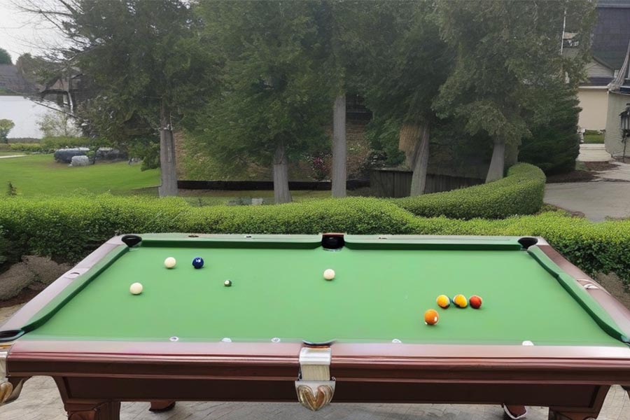 Outdoor pool table guides